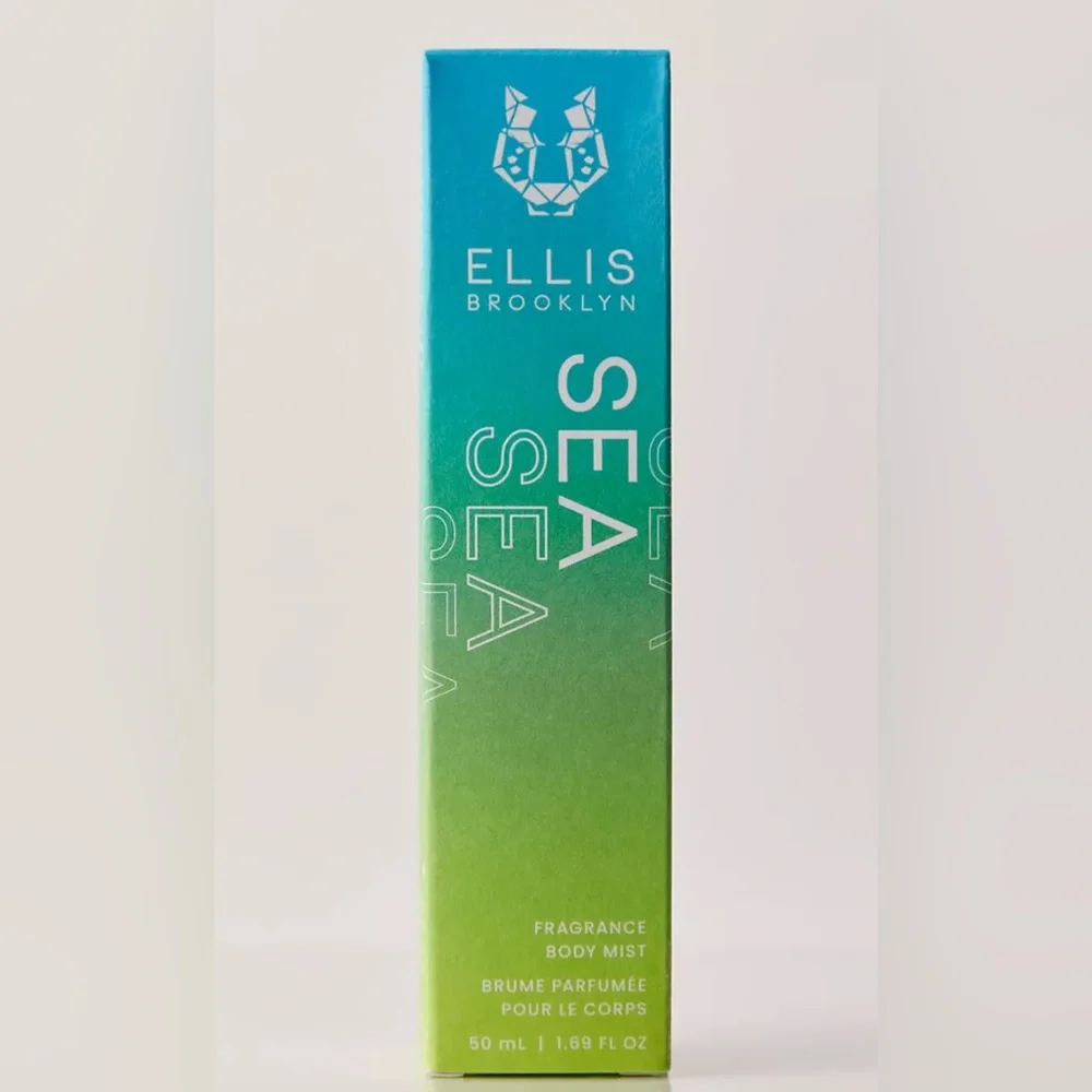 Ellis Brooklyn SEA fragrance Body Mist with a vibrant blue and green design.NIB - Picture 1 of 2